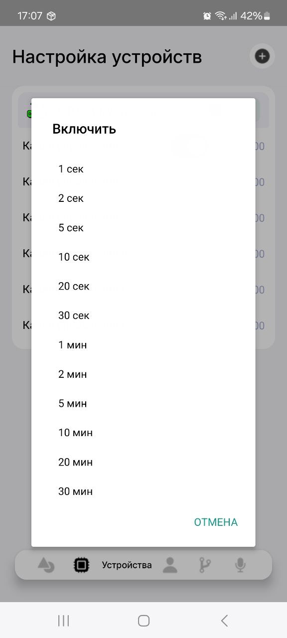 Управление каналом устройства